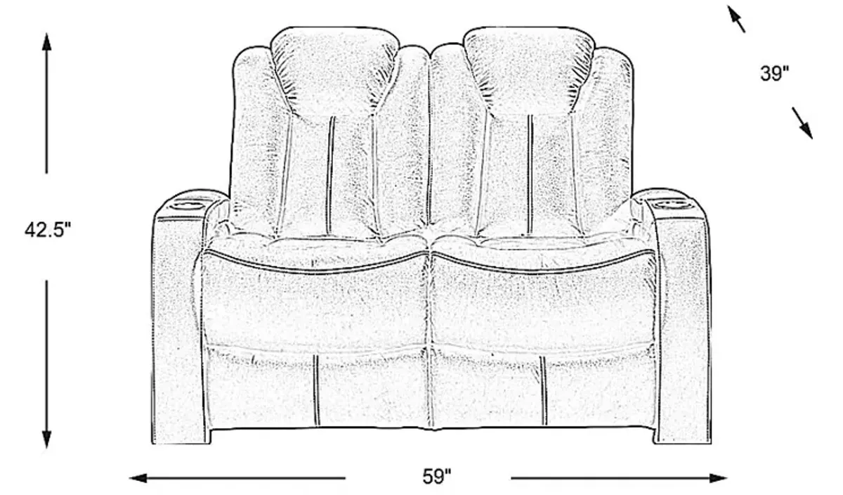 Crestline Brown Stationary Loveseat