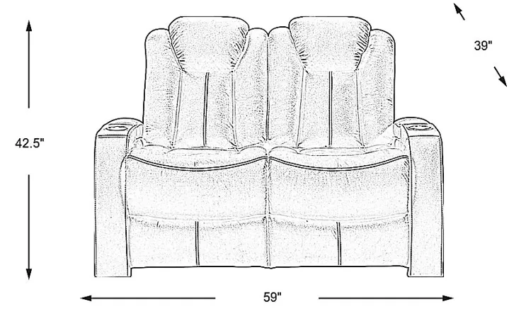 Crestline Brown Stationary Loveseat