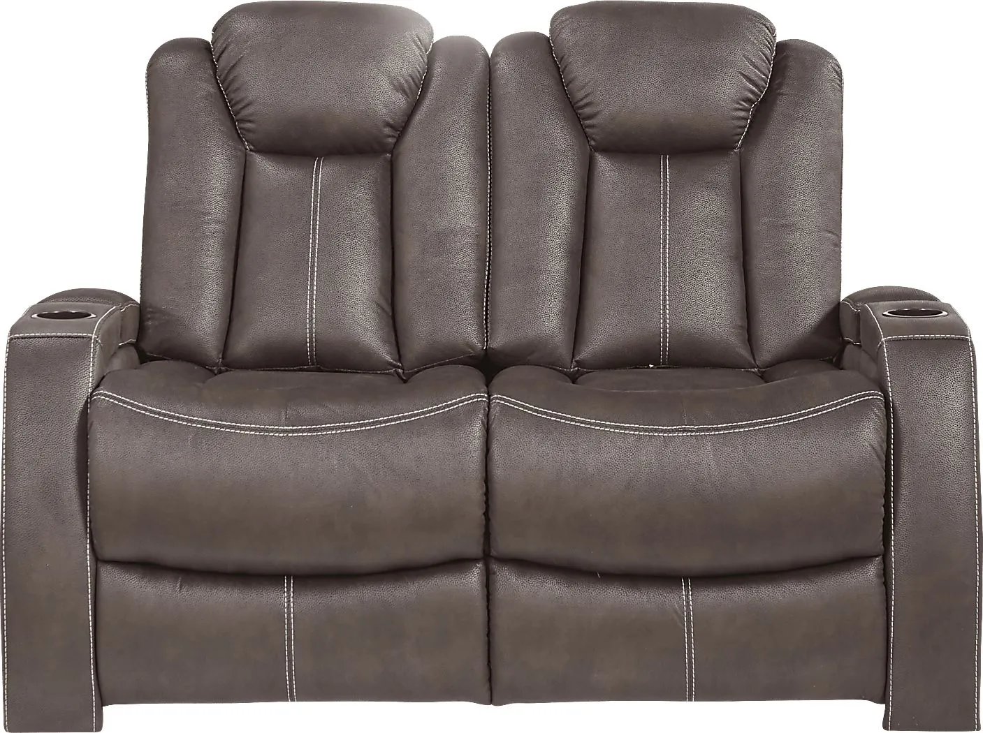 Crestline Brown Stationary Loveseat