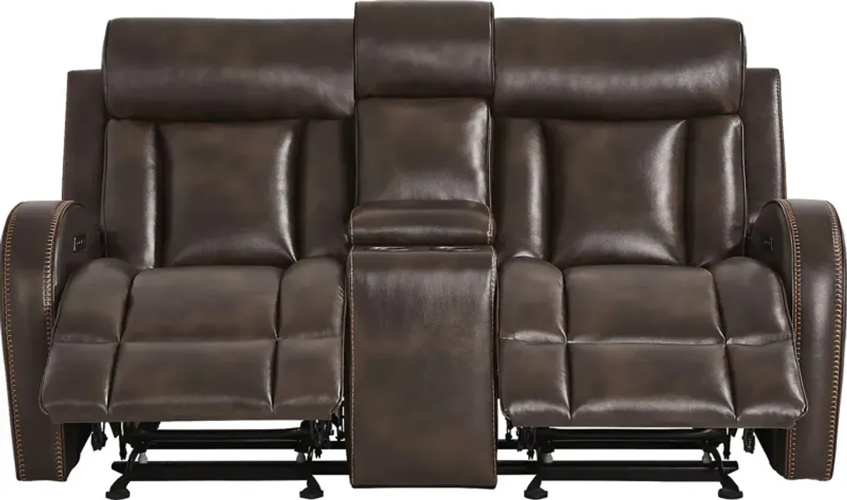 Copperfield Brown 5 Pc Dual Power Reclining Living Room