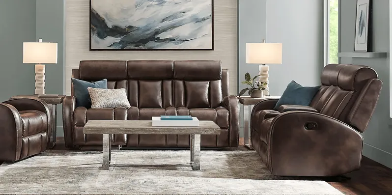 Copperfield Brown 5 Pc Dual Power Reclining Living Room