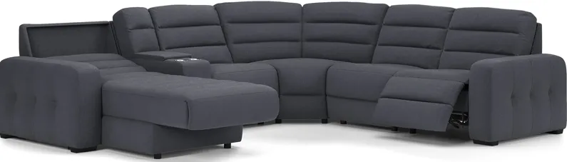Runyon Canyon Navy 6 Pc Power Reclining Sectional