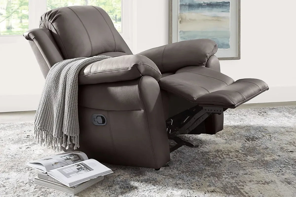 Vercelli Way Gray Leather 3 Pc Power Reclining Living Room