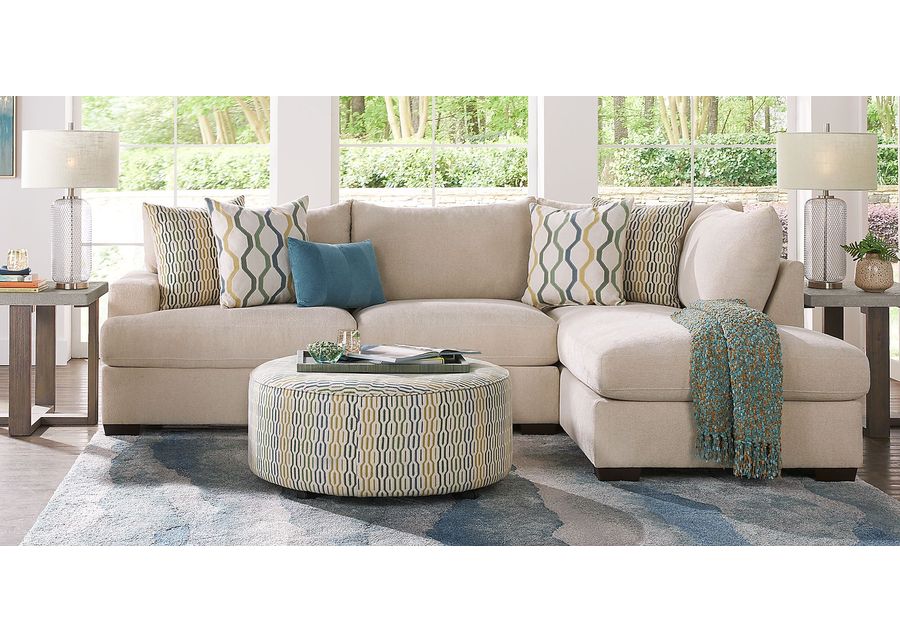 Briar Street Beige Chenille 5 Pc Sectional Living Room