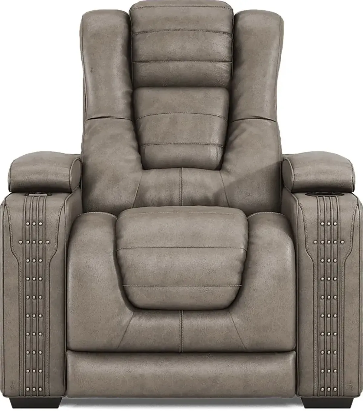 Chief Taupe Dual Power Recliner