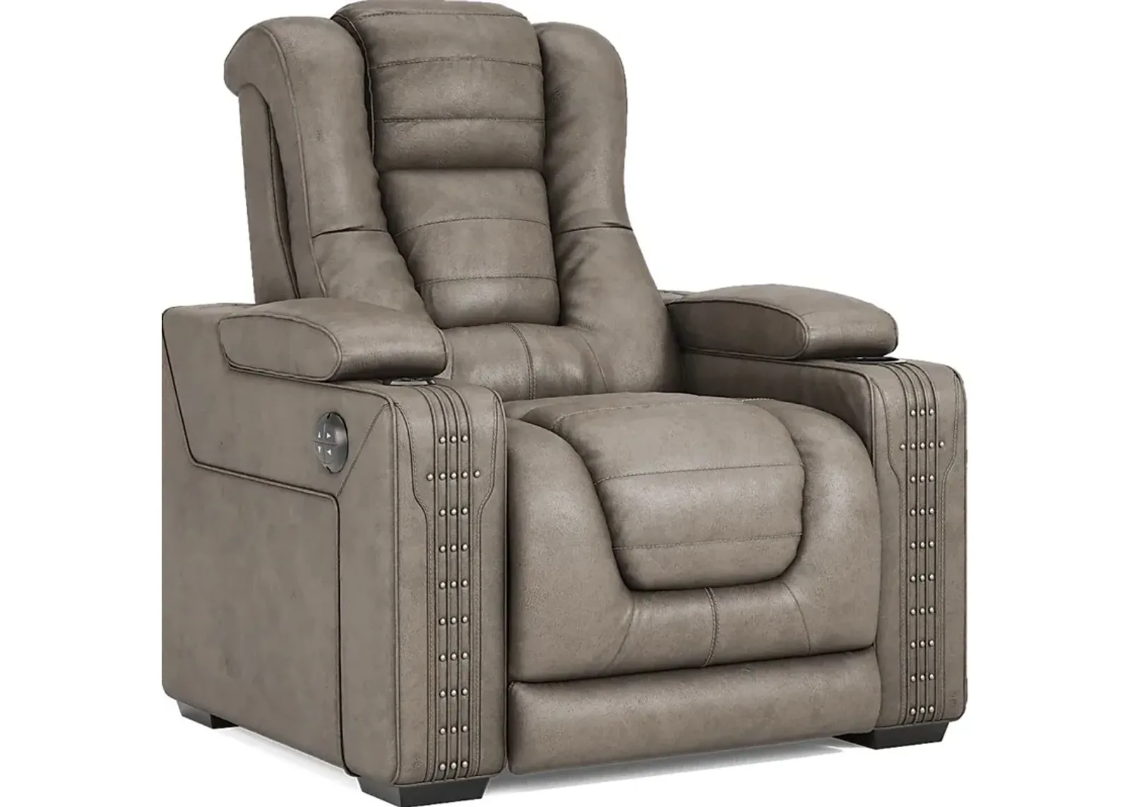 Chief Taupe Dual Power Recliner