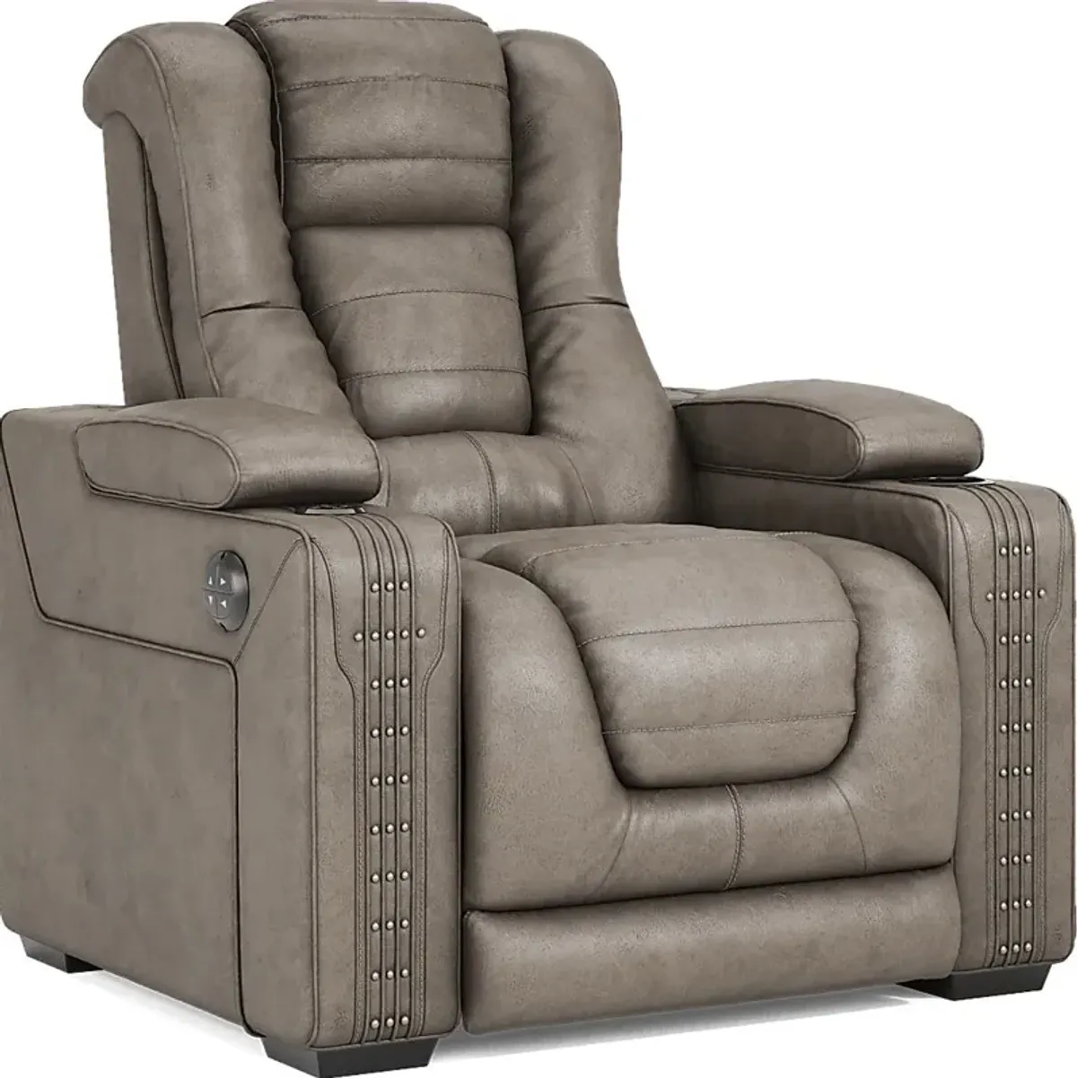 Chief Taupe Dual Power Recliner