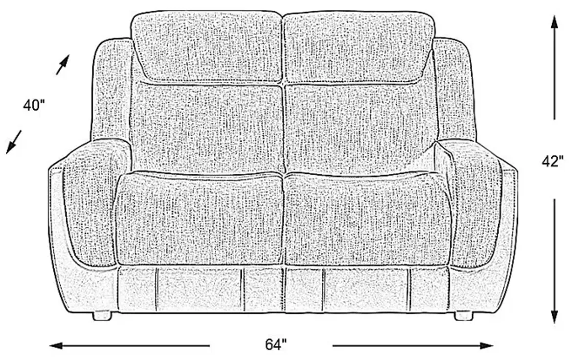 State Street Gray Loveseat