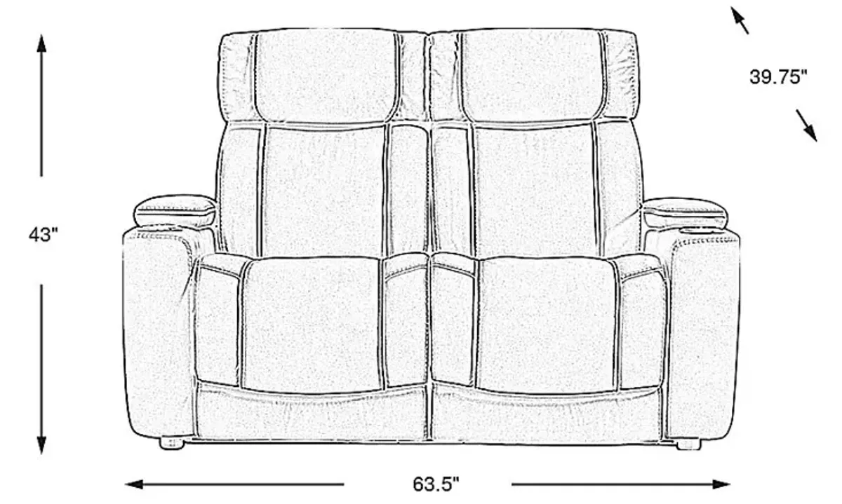 Haven Point Saddle Loveseat