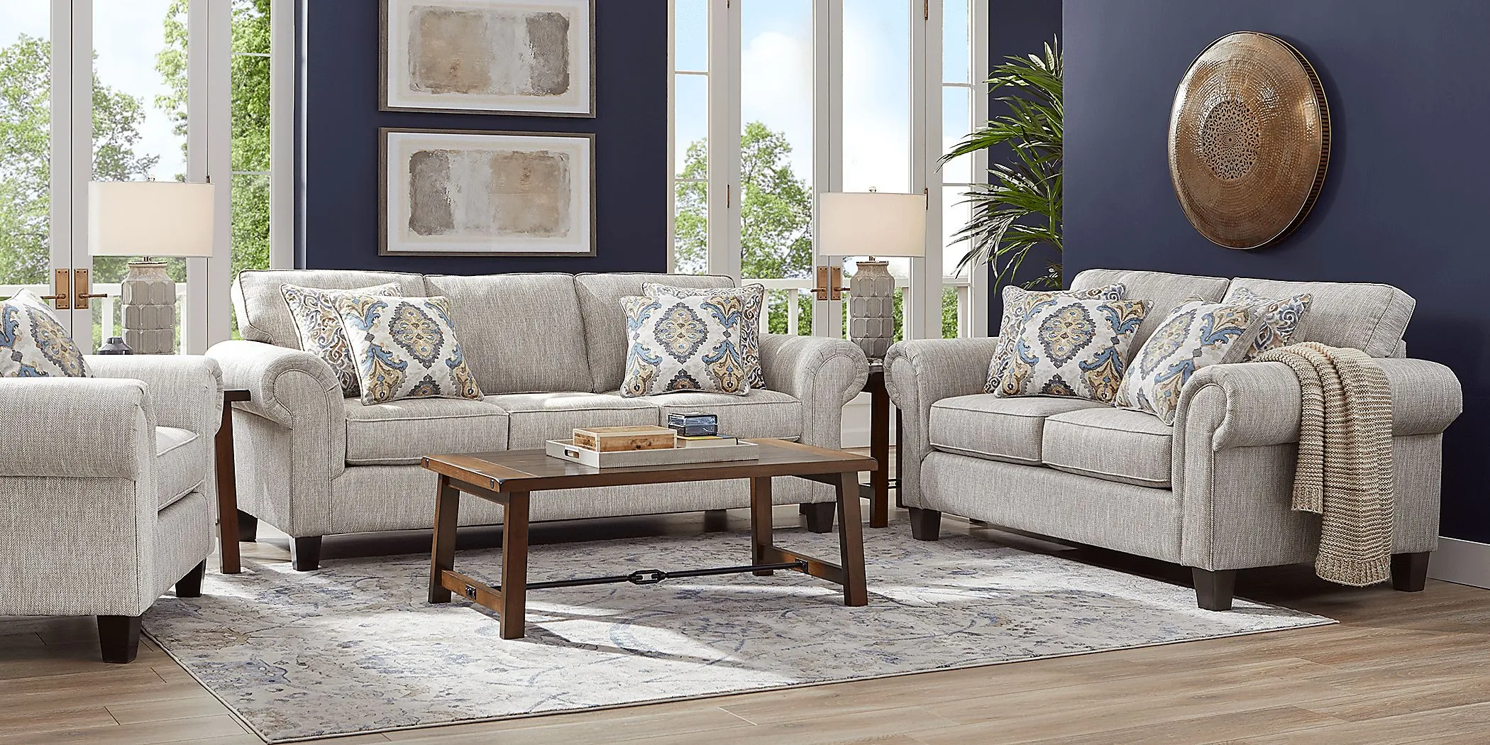 Wyndsor Way Gray 8 Pc Living Room