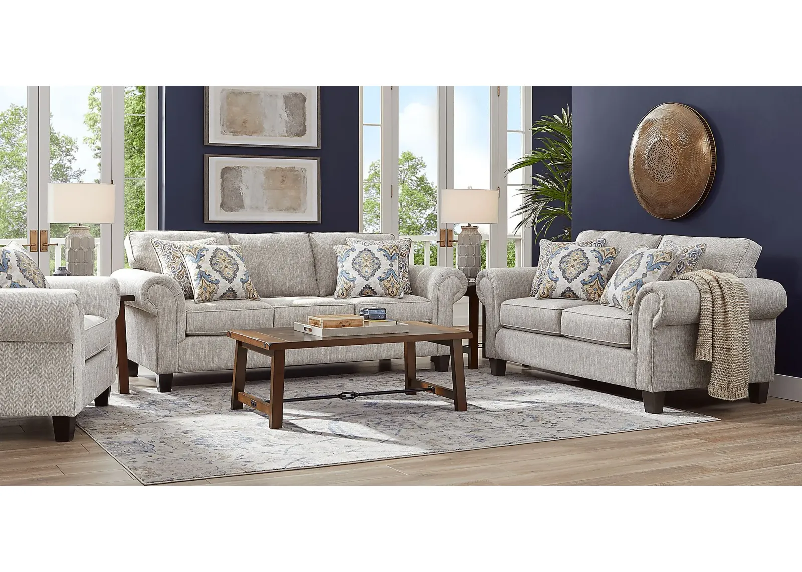 Wyndsor Way Gray 8 Pc Living Room