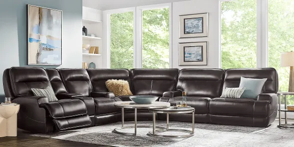 Scarborough Black 3 Pc Dual Power Reclining Sectional
