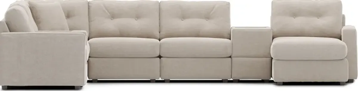 Beige 8 Pc ModularOne with Media Consoles