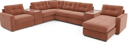 ModularOne Copper 8 Pc Sectional with Media Consoles