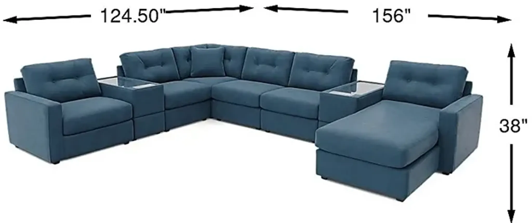Midnight 8 Pc Modularone With Media Consoles Rooms To Go | Furniture.com