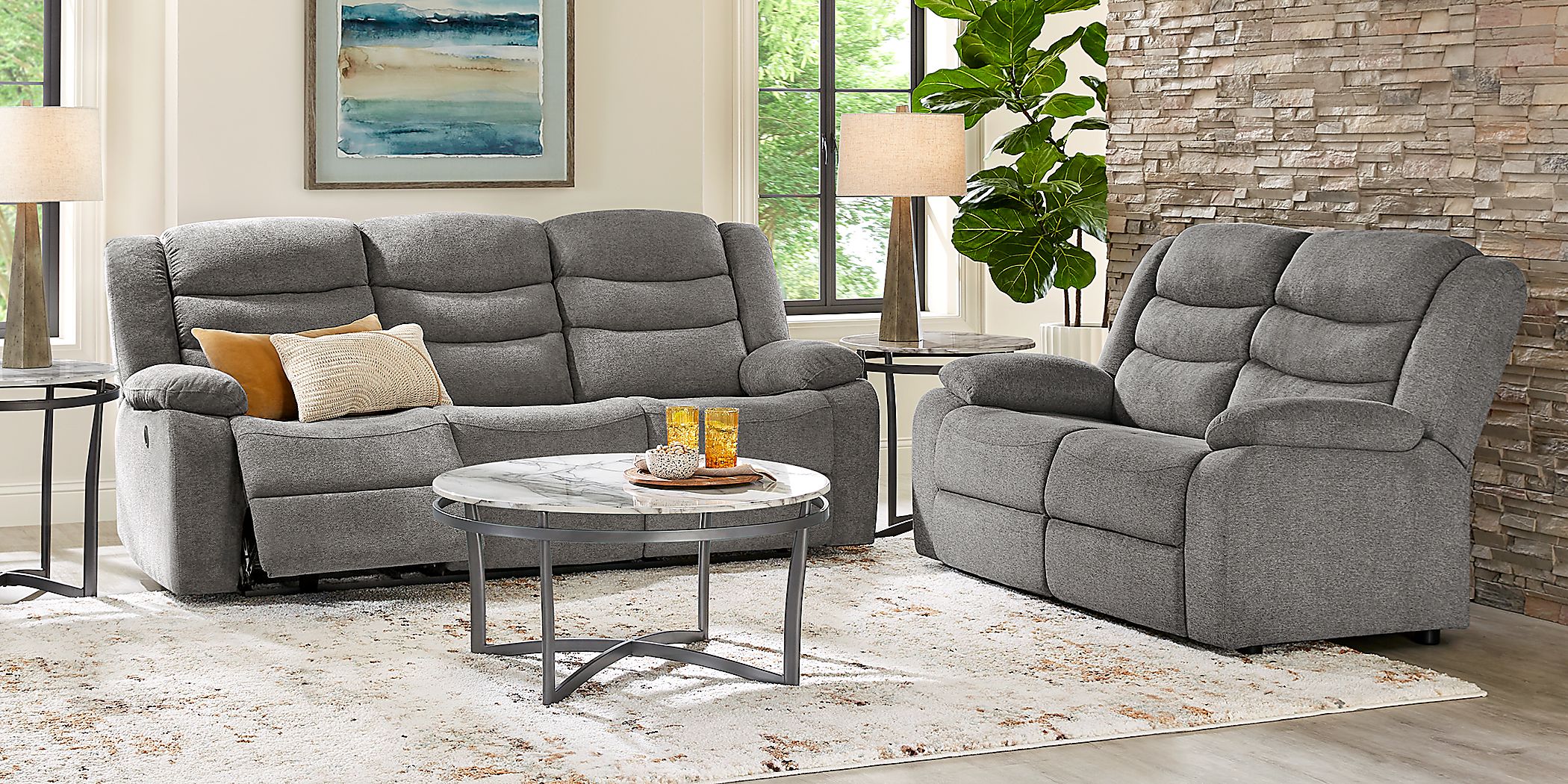 Swansea Granite Loveseat