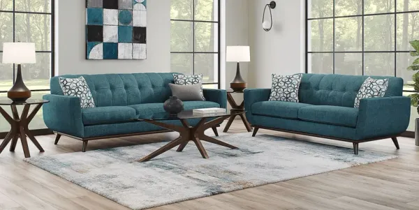 East Side Teal 2 Pc Living Room