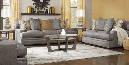 Palm Springs Silver 8 Pc Living Room