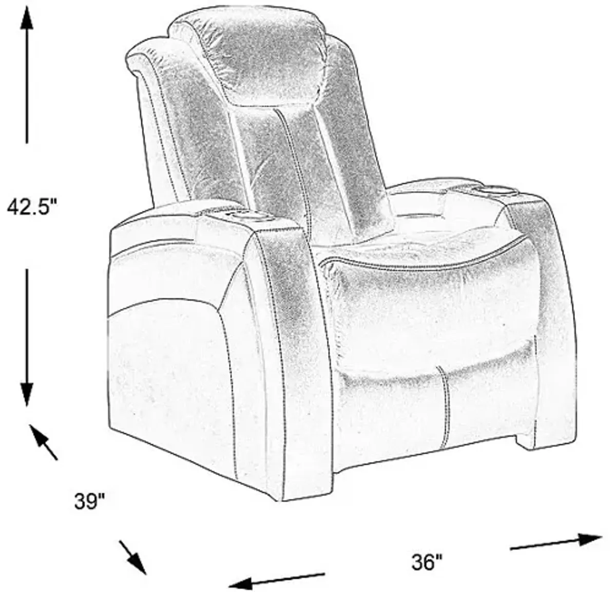 Crestline Brown Dual Power Recliner