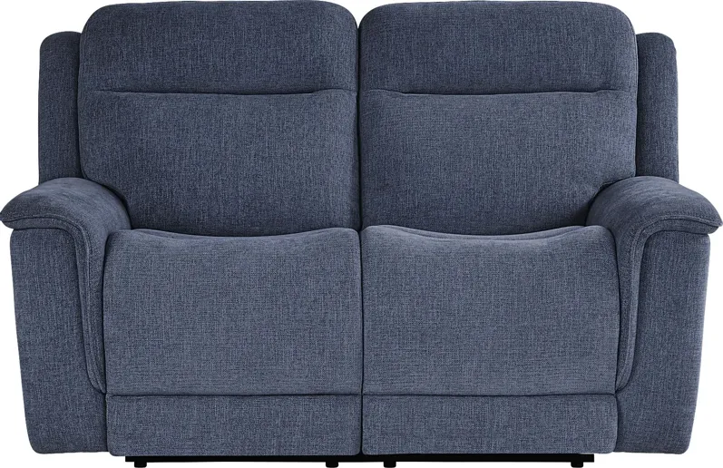 Kamden Place Cobalt Reclining Loveseat