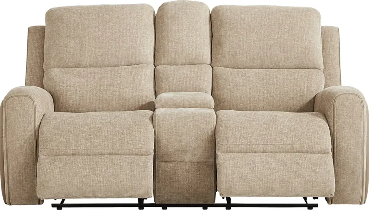 Harrison Beige Reclining Loveseat