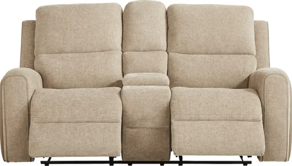 Harrison Beige Reclining Loveseat