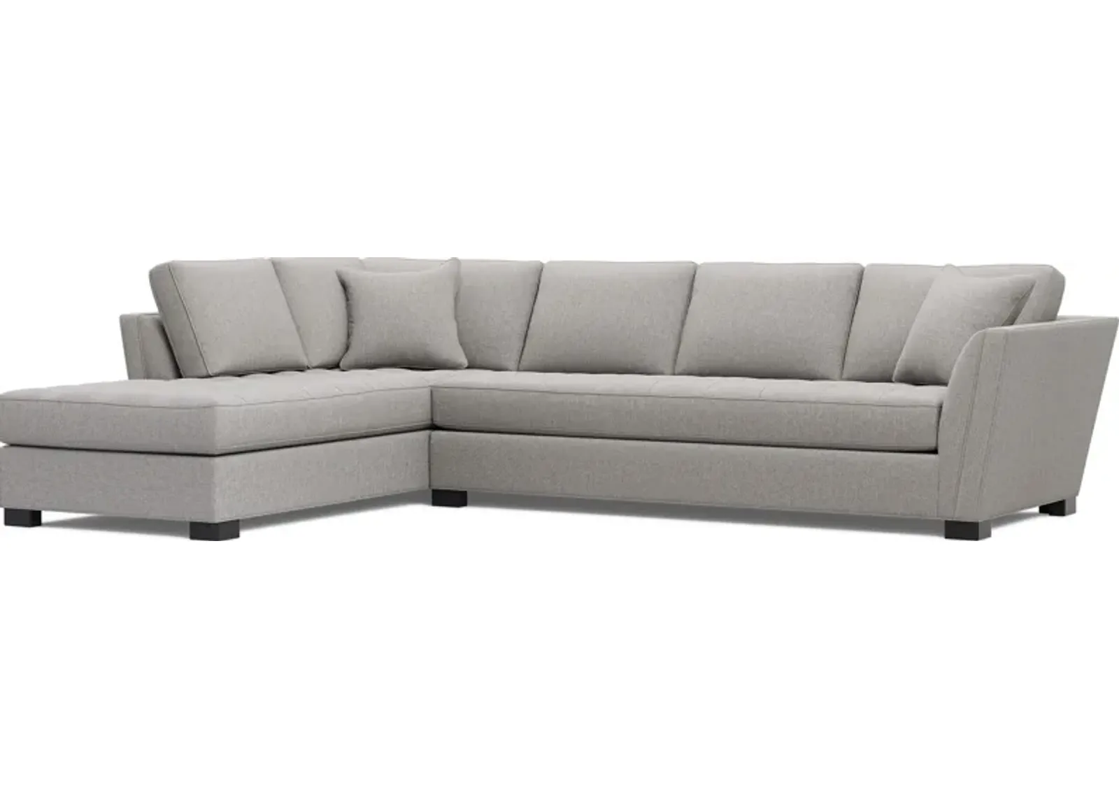 Calvin Heights Smoke Textured 2 Pc XL Sectional