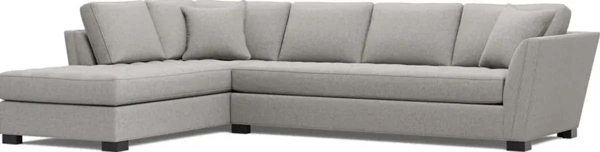 Calvin Heights Smoke Textured 2 Pc XL Sectional