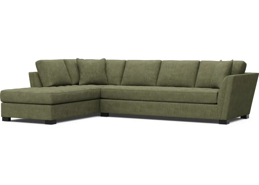 Calvin Heights Avocado Chenille 2 Pc XL Sectional