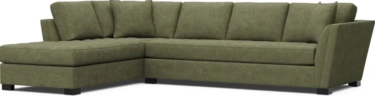 Calvin Heights Avocado Chenille 2 Pc XL Sectional