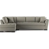 Calvin Heights Cobblestone Textured 2 Pc XL Sectional