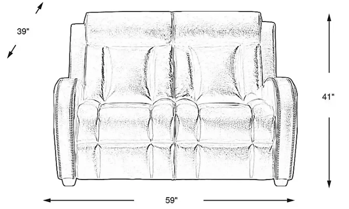 Copperfield Brown Loveseat