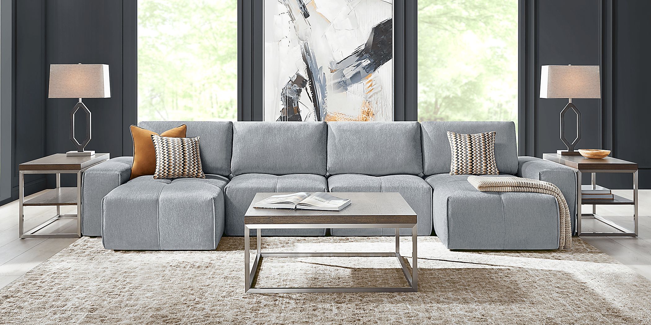 Laney Gray 4 Pc Sectional