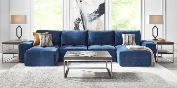Laney Blue 4 Pc Sectional