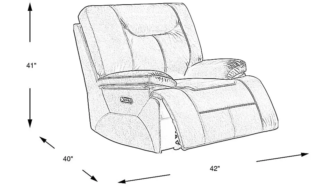 Barton Brown Dual Power Recliner