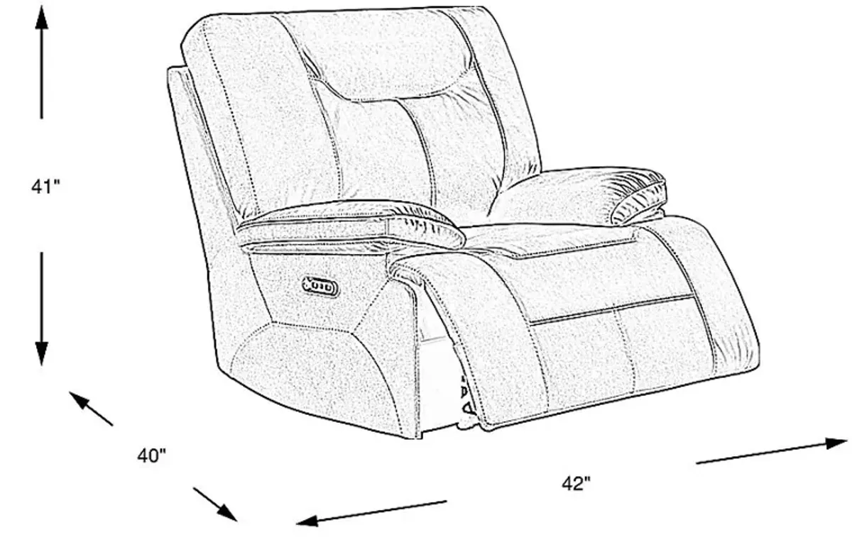 Barton Brown Dual Power Recliner