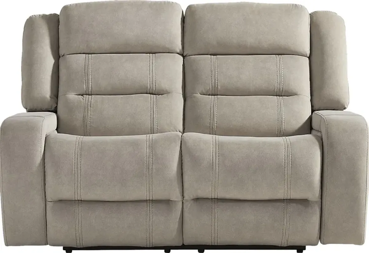 McKinley Beige Reclining Loveseat