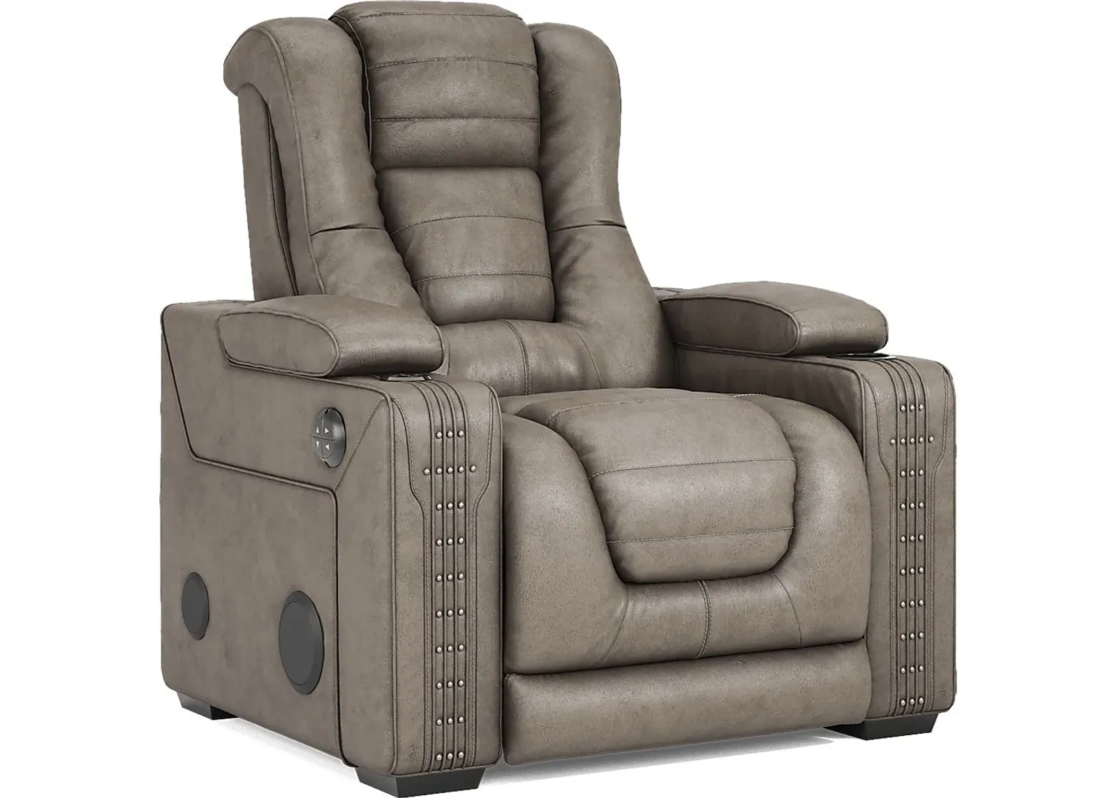 Chief Taupe Dual Power Recliner