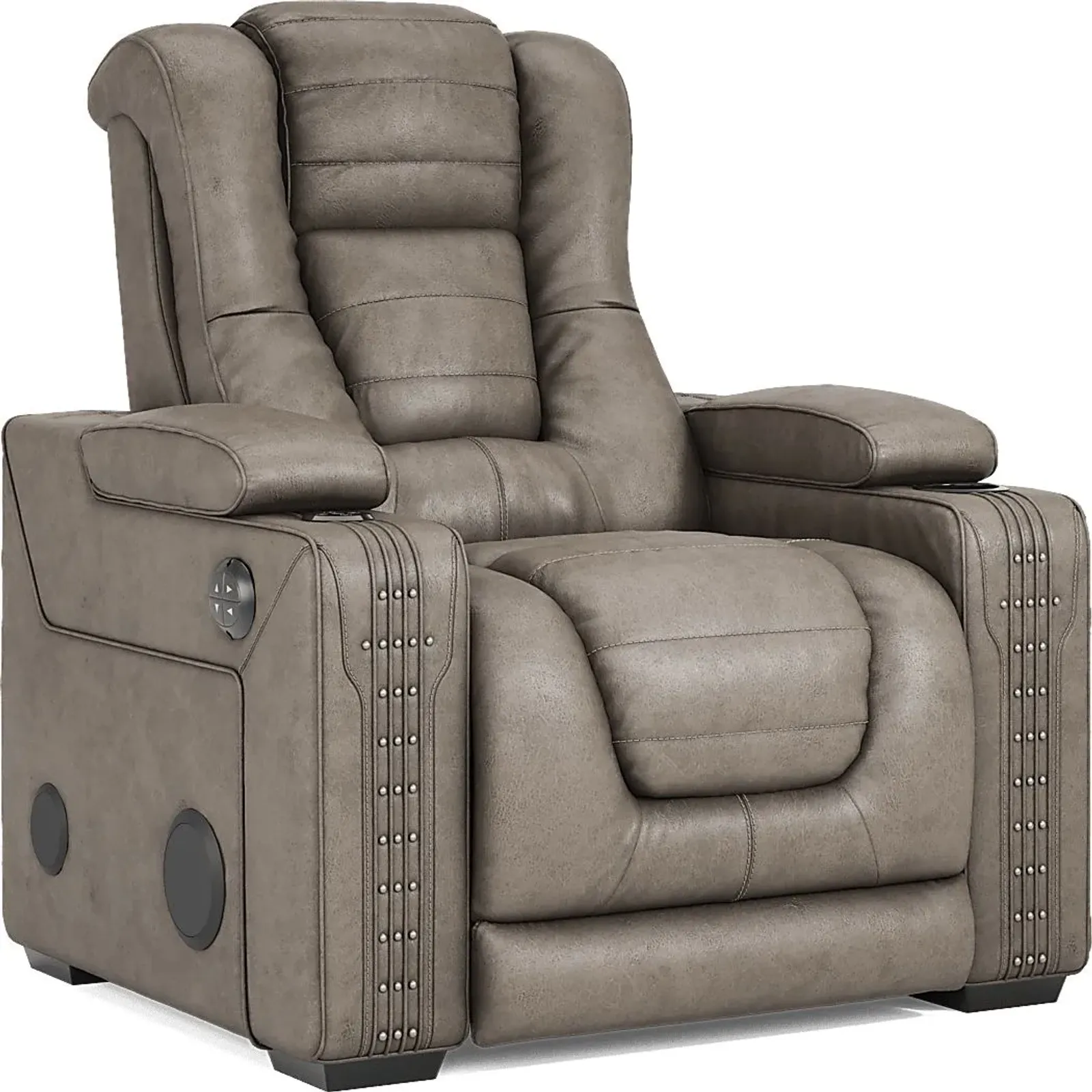 Chief Taupe Dual Power Recliner