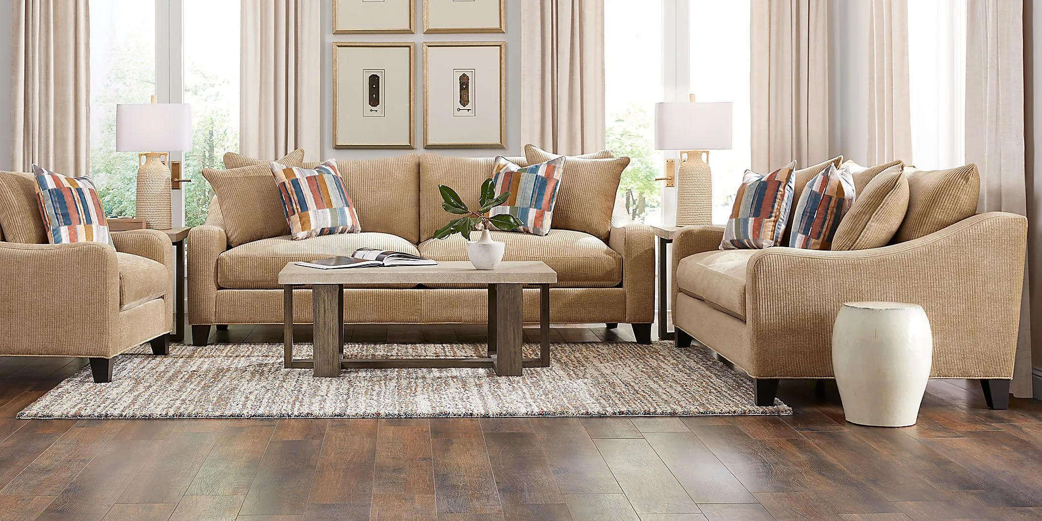 Cambria Gold Sofa