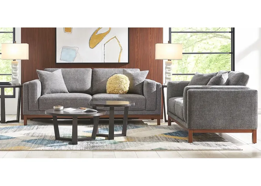 Brinkley Pewter 6 Pc Living Room