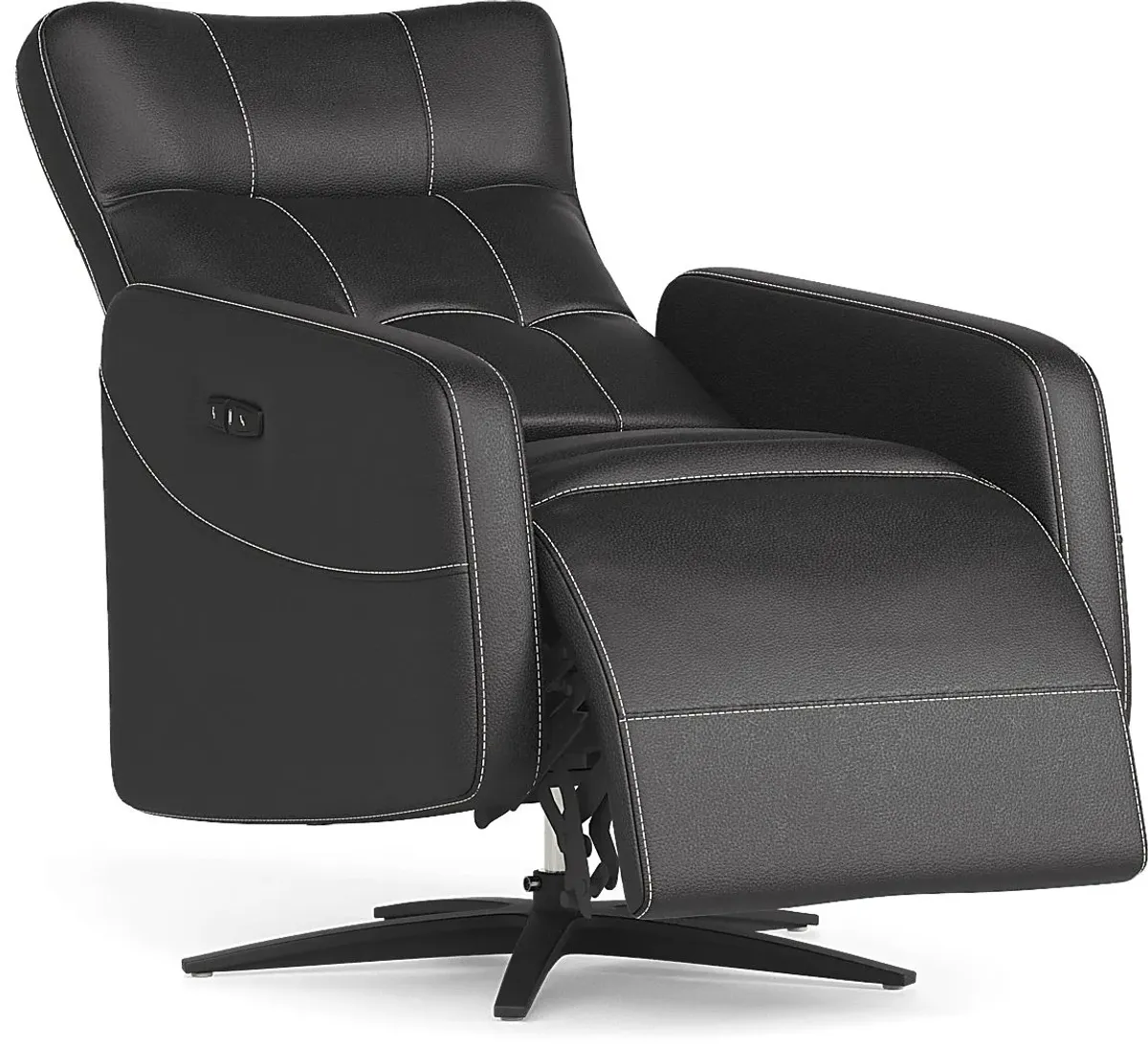 Weatherford Park Black Power Swivel Recliner