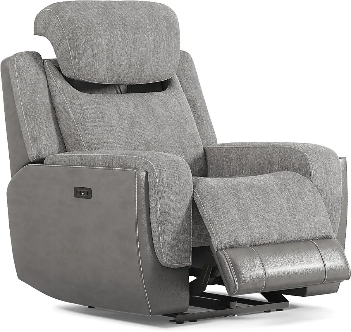 State Street Gray Dual Power Recliner