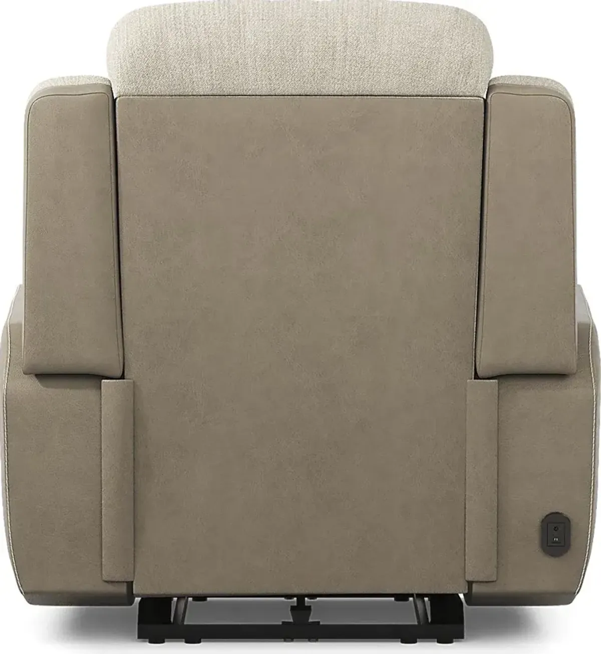 State Street Beige Dual Power Recliner