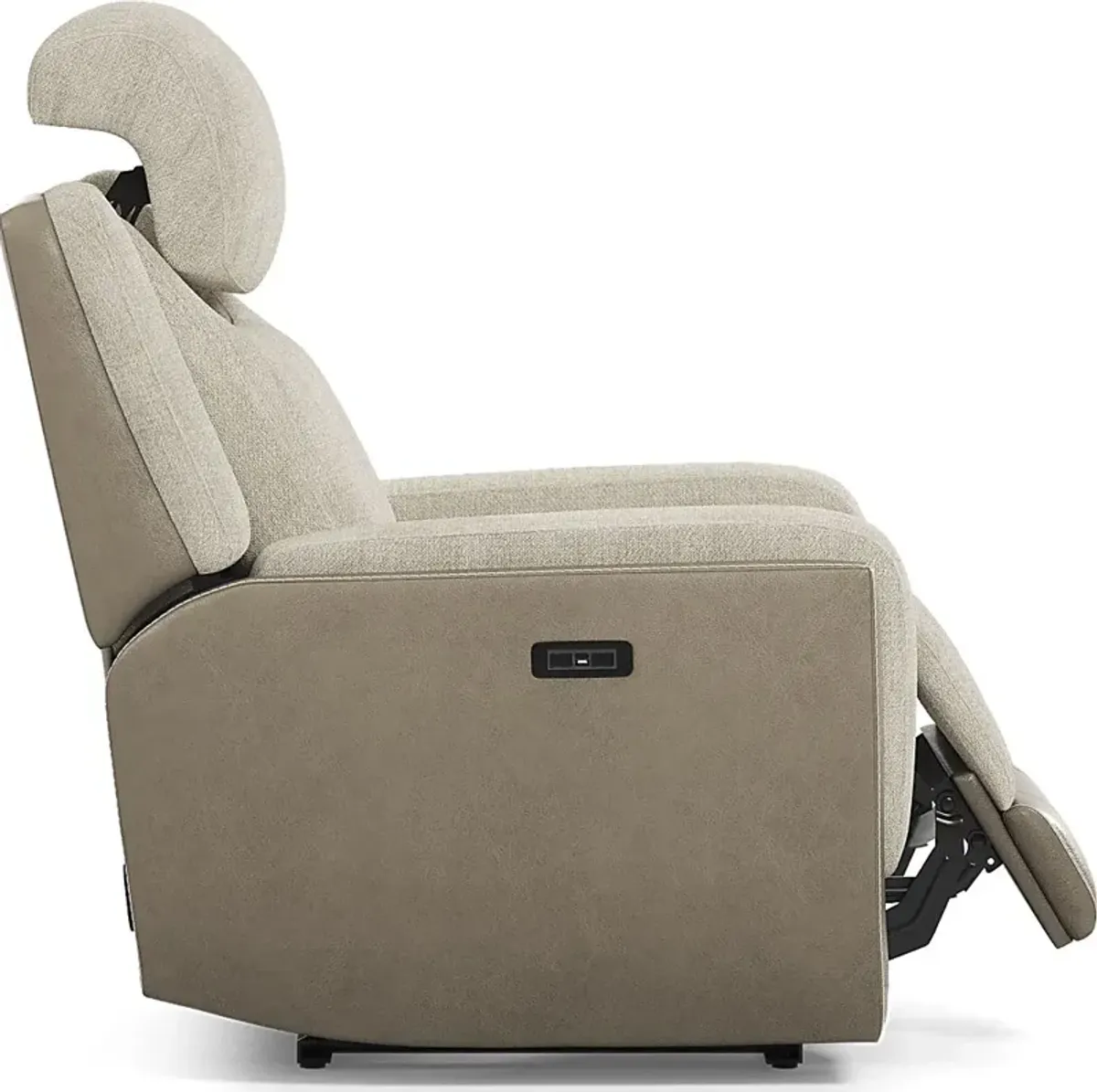 State Street Beige Dual Power Recliner