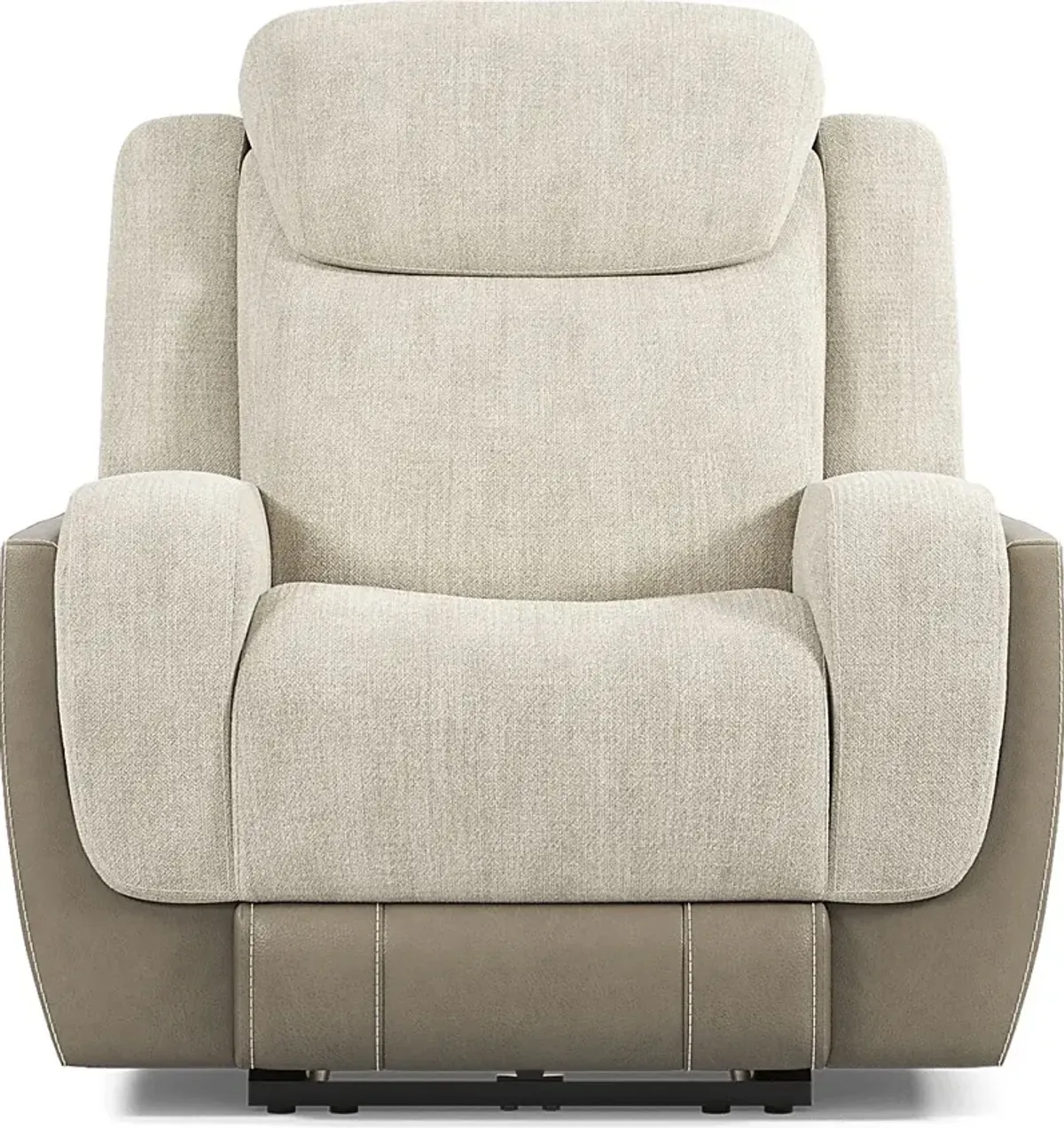 State Street Beige Dual Power Recliner