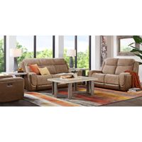 State Street Camel 3 Pc Living Room with Dual Power Reclining Sofa