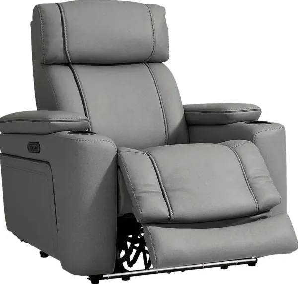 Haven Point Charcoal Dual Power Recliner