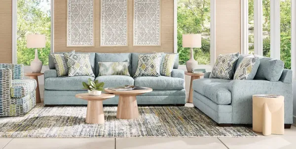 Charlton Park Mist 8 Pc Living Room with Gel Foam Sleeper Sofa