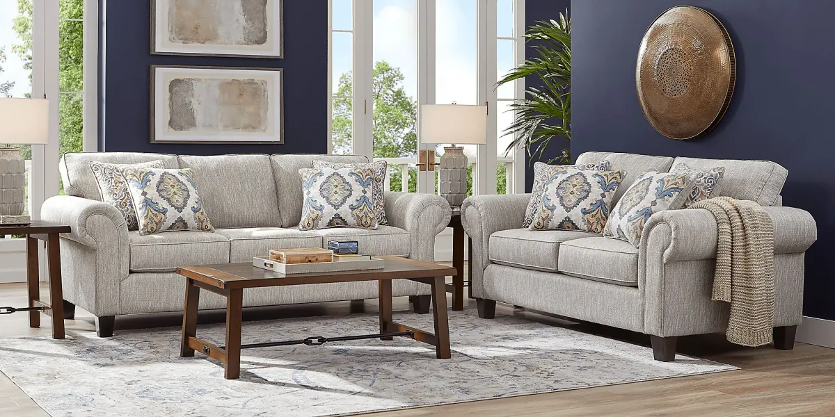 Wyndsor Way Gray 2 Pc Living Room